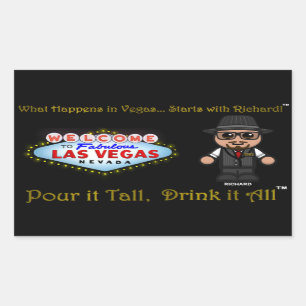 Sticker Rectangulaire Ce qui se produit dans des débuts de Vegas… ave