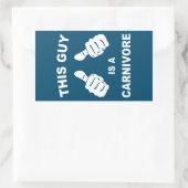 Sticker Rectangulaire Ce Type Est Un Carnivore (Sac)