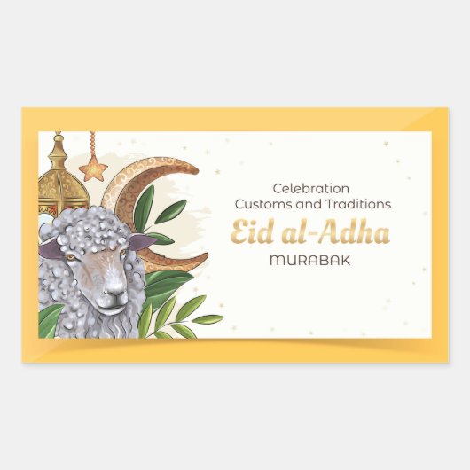 Sticker Rectangulaire Cébration de Custons et Traditions (eid al-Adha) (Devant)