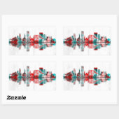Sticker Rectangulaire Cebu City Philippines Skyline (Feuille)