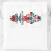Sticker Rectangulaire Cebu City Philippines Skyline (Sac)
