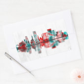 Sticker Rectangulaire Cebu City Philippines Skyline (Enveloppe)