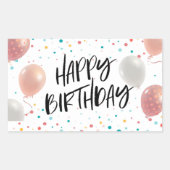 Sticker Rectangulaire Célébration d'anniversaire (Devant)