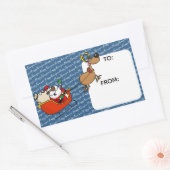 Sticker Rectangulaire Célébration du Père Noël afro-américain Kwanzaa (Enveloppe)