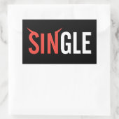 Sticker Rectangulaire Célibataire foncé (Sac)