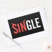 Sticker Rectangulaire Célibataire foncé (Enveloppe)