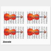 Sticker Rectangulaire Cello et Rock!_ (Feuille)