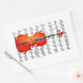 Sticker Rectangulaire Cello et Rock!_ (Enveloppe)
