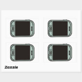Sticker Rectangulaire cellulaire vintage (Feuille)