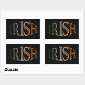 Sticker Rectangulaire CELTIC CLASSIQUE Collection Drapeau Irlandais (Feuille)