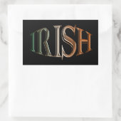 Sticker Rectangulaire CELTIC CLASSIQUE Collection Drapeau Irlandais (Sac)