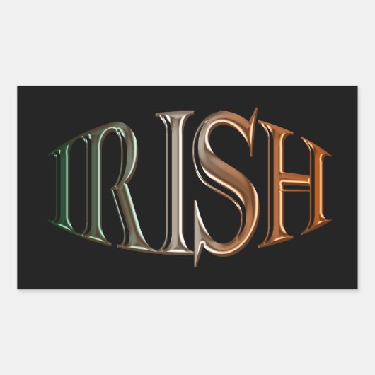 Sticker Rectangulaire CELTIC CLASSIQUE Collection Drapeau Irlandais (Devant)
