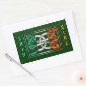 Sticker Rectangulaire CELTIC CLASSIQUE Collection Drapeau Irlandais (Enveloppe)