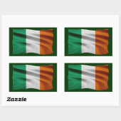 Sticker Rectangulaire CELTIC CLASSIQUE Collection Drapeau Irlandais (Feuille)