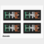 Sticker Rectangulaire CELTIC CLASSIQUE Collection Drapeau Irlandais (Feuille)