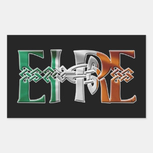 Sticker Rectangulaire CELTIC CLASSIQUE Collection Drapeau Irlandais