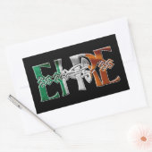 Sticker Rectangulaire CELTIC CLASSIQUE Collection Drapeau Irlandais (Enveloppe)