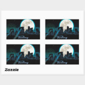 Sticker Rectangulaire Celtic Stonehenge, Moon & Stars Astronomy Royaume- (Feuille)