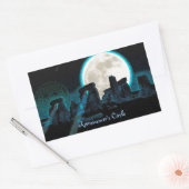 Sticker Rectangulaire Celtic Stonehenge, Moon & Stars Astronomy Royaume- (Enveloppe)