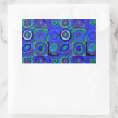 Sticker Rectangulaire Cercle Carré Kandinsky Farbstudie Blue Quadrate (Sac)