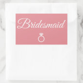 Sticker Rectangulaire Cercle de Bridesmaid (Sac)