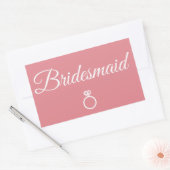 Sticker Rectangulaire Cercle de Bridesmaid (Enveloppe)