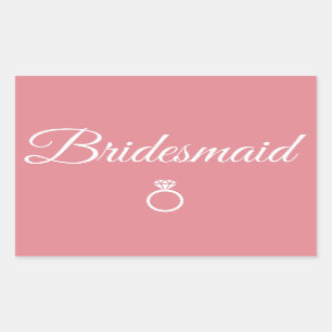 Sticker Rectangulaire Cercle de Bridesmaid