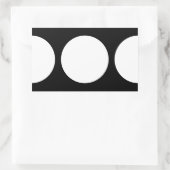 Sticker Rectangulaire Cercles blancs sur noir (Sac)