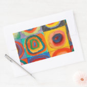 Sticker Rectangulaire Cercles concentrés Carré de Kandinsky (Enveloppe)