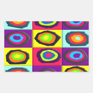Sticker Rectangulaire cercles motif