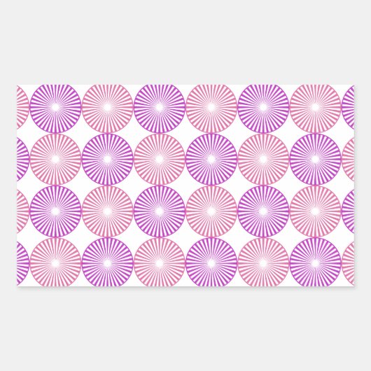 Sticker Rectangulaire Cercles rose et violet motif (Devant)