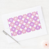 Sticker Rectangulaire Cercles rose et violet motif (Enveloppe)