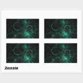 Sticker Rectangulaire Cercles turquoises (Feuille)