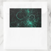 Sticker Rectangulaire Cercles turquoises (Sac)