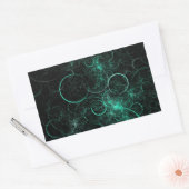 Sticker Rectangulaire Cercles turquoises (Enveloppe)