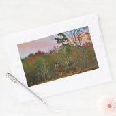 Sticker Rectangulaire Cerf avec ciel bleu rose (Enveloppe)