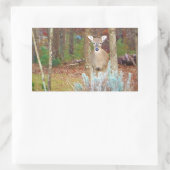 Sticker Rectangulaire Cerf de Noël (Sac)