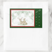 Sticker Rectangulaire Cerf de Noël (Sac)