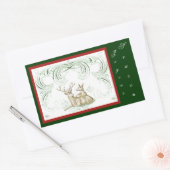 Sticker Rectangulaire Cerf de Noël (Enveloppe)