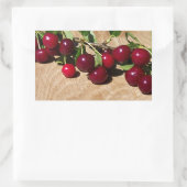 Sticker Rectangulaire cerises rouges (Sac)