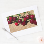 Sticker Rectangulaire cerises rouges (Enveloppe)