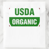 Sticker Rectangulaire Certificat biologique USDA (Sac)