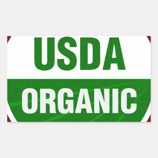 Sticker Rectangulaire Certificat biologique USDA (Devant)