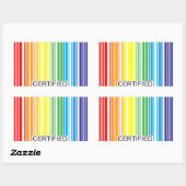 Sticker Rectangulaire Certifié Gay (Feuille)