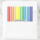 Sticker Rectangulaire Certifié Gay (Sac)