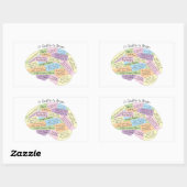 Sticker Rectangulaire Cerveau de quilteur (Feuille)