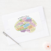 Sticker Rectangulaire Cerveau de quilteur (Enveloppe)