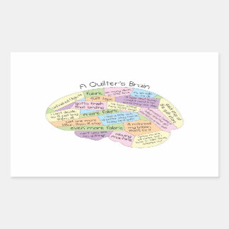 Sticker Rectangulaire Cerveau de quilteur