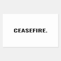 Cessez-le-feu blanc noir texte minimaliste anti-gu