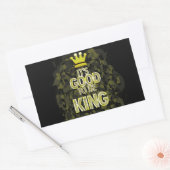 STICKER RECTANGULAIRE C'EST BON D'ÊTRE ROI. (Enveloppe)
